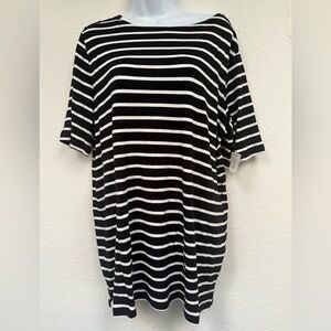 Black and White white stag XL Striped T-Shirt NWT
